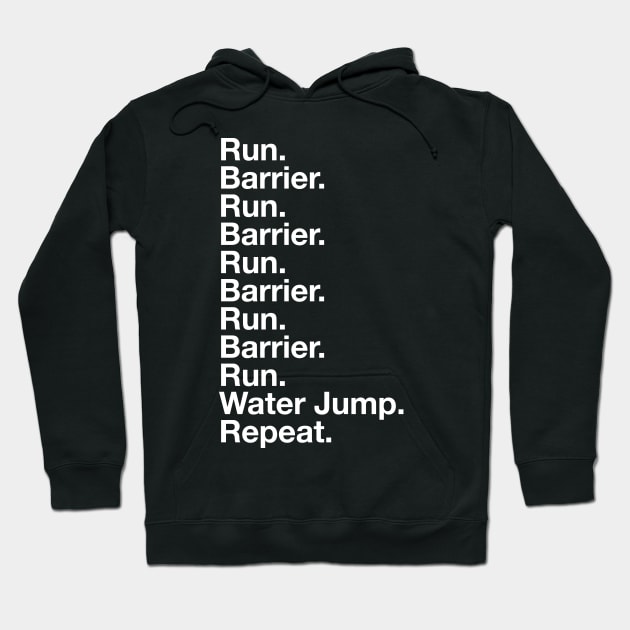 Steeplechase Track and Field Running Run Barrier Hoodie by PodDesignShop